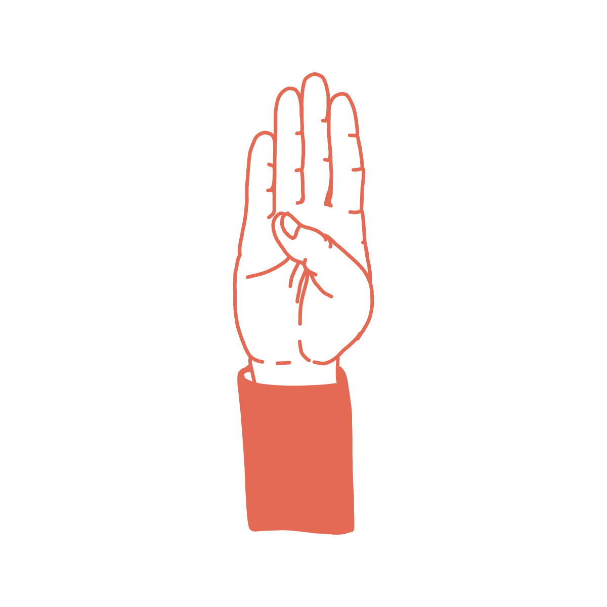 illustration of a hand